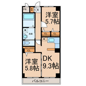 クレセール松岡２の間取り