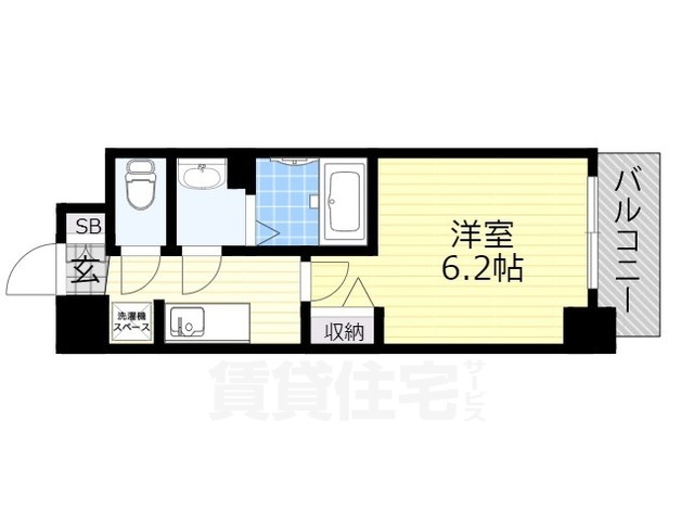 大阪市阿倍野区天王寺町南のマンションの間取り