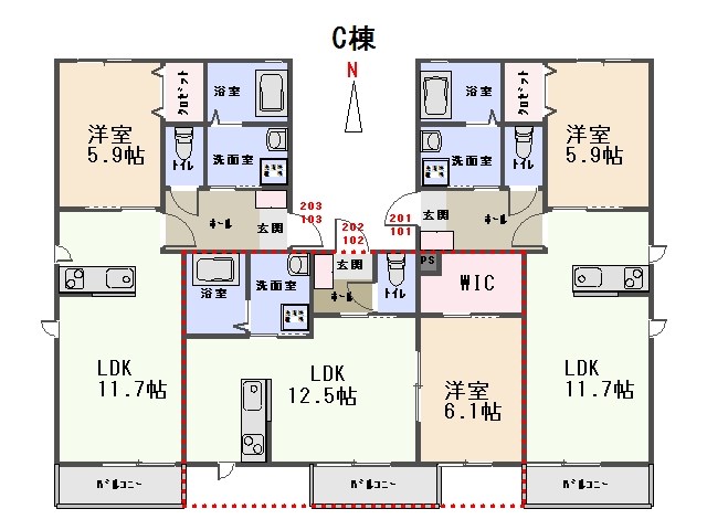 ヴィラ　ブリッツ　Ｃの間取り