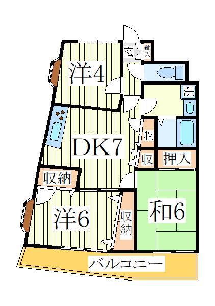 我孫子市白山のマンションの間取り