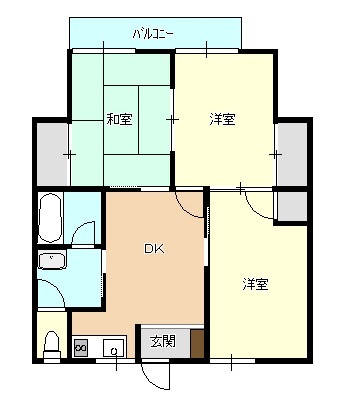 新発田市緑町のアパートの間取り