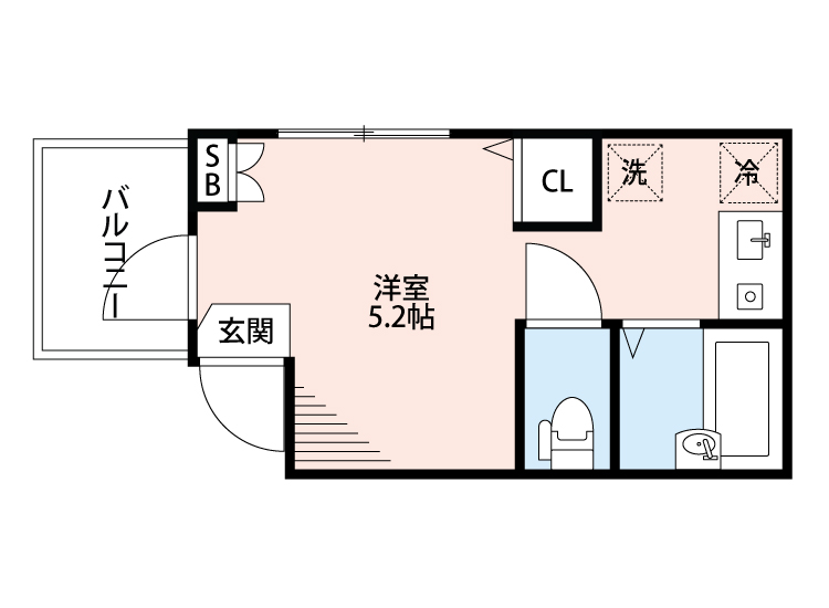 Lys Blanc北千住の間取り