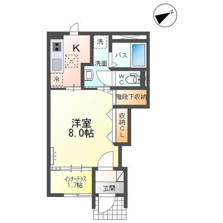 山形市山家町のアパートの間取り