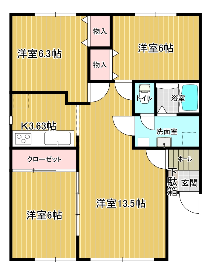 メルセデス入江K棟の間取り