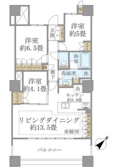 江東区有明のマンションの間取り