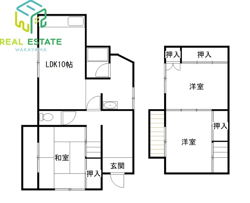 【紀の川市西三谷戸建の間取り】