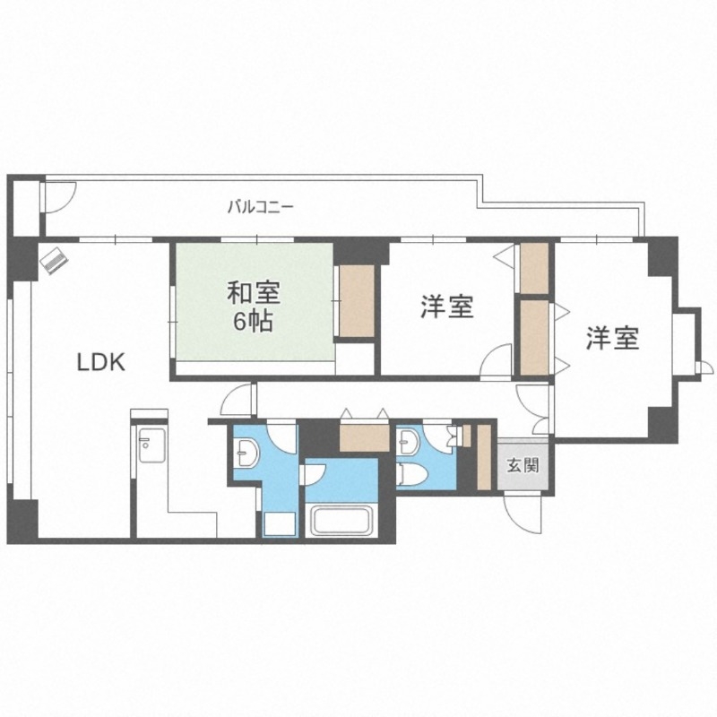 鹿友ディアプラザ旭ヶ丘の間取り