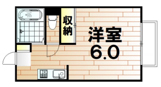 岡山市北区東花尻のアパートの間取り