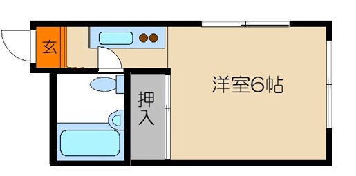 京都市左京区田中上柳町のマンションの間取り