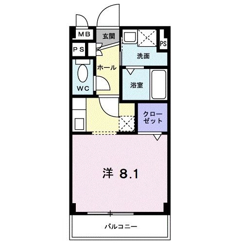 長岡市三和のマンションの間取り