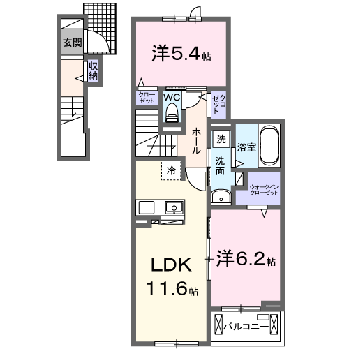 クレッセント毛呂山の間取り