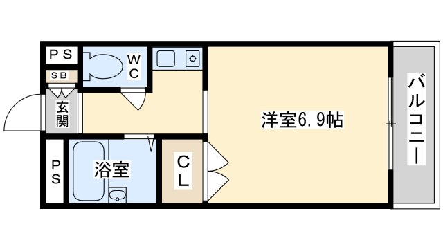 【高槻市富田町のマンションの間取り】