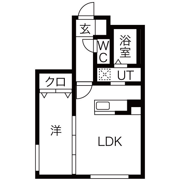 札幌市手稲区前田一条のマンションの間取り