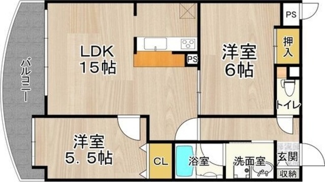 フェルザ住之江公園(旧:住之江フタバビル)の間取り