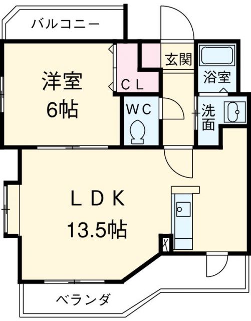 名古屋市瑞穂区苗代町のマンションの間取り