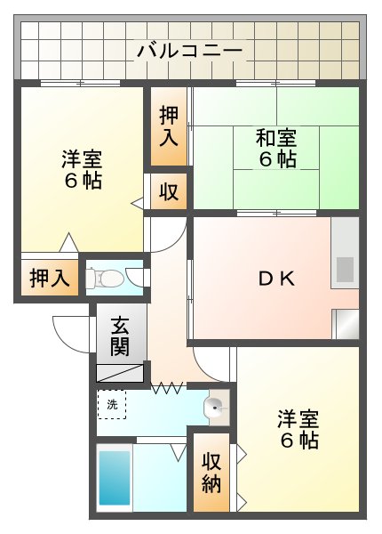 メゾン桃山台13-4の間取り