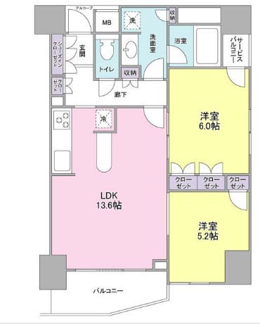LaSante五反田の間取り