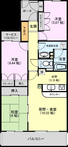 ブライティ広沢の間取り