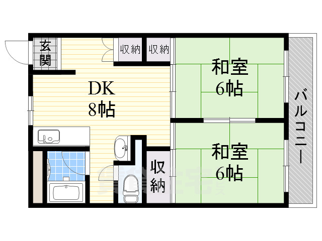 【寝屋川市田井西町のマンションの間取り】