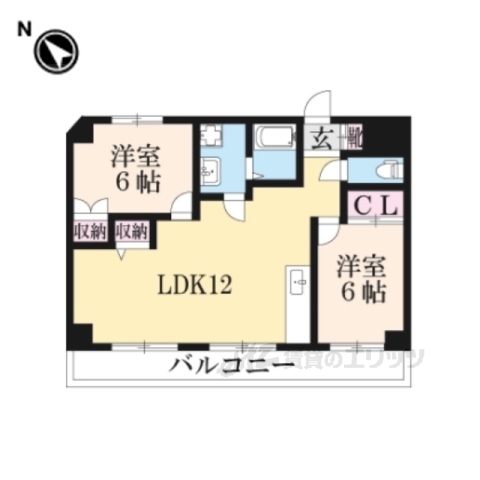 守山市播磨田町のマンションの間取り