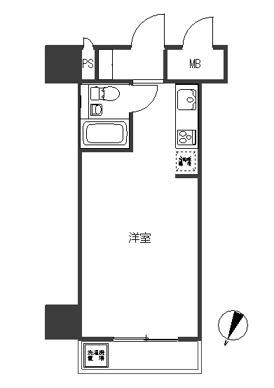 横浜市磯子区東町のマンションの間取り