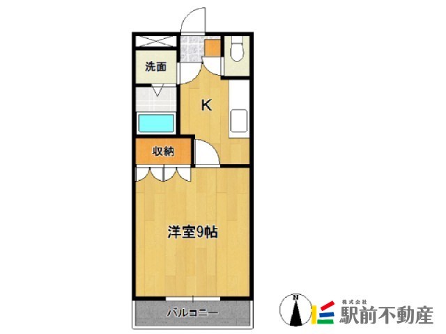 鳥栖市弥生が丘のアパートの間取り