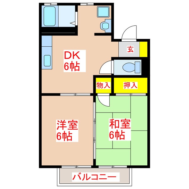 セジュール池端　Ａ棟の間取り