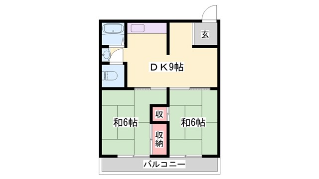 姫路市大塩町のマンションの間取り