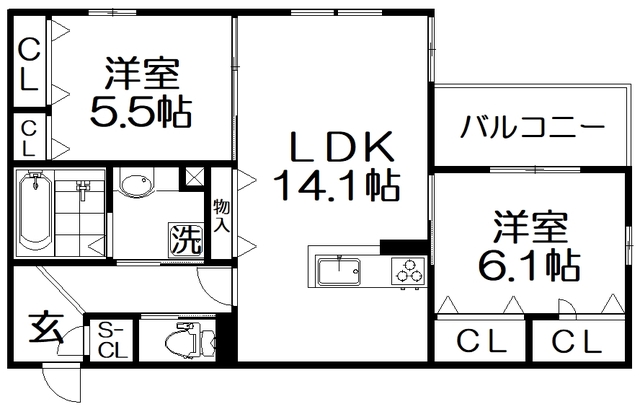 Repos（ルポ）の間取り