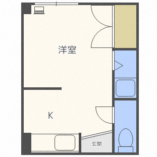 札幌市東区北二十一条東のマンションの間取り