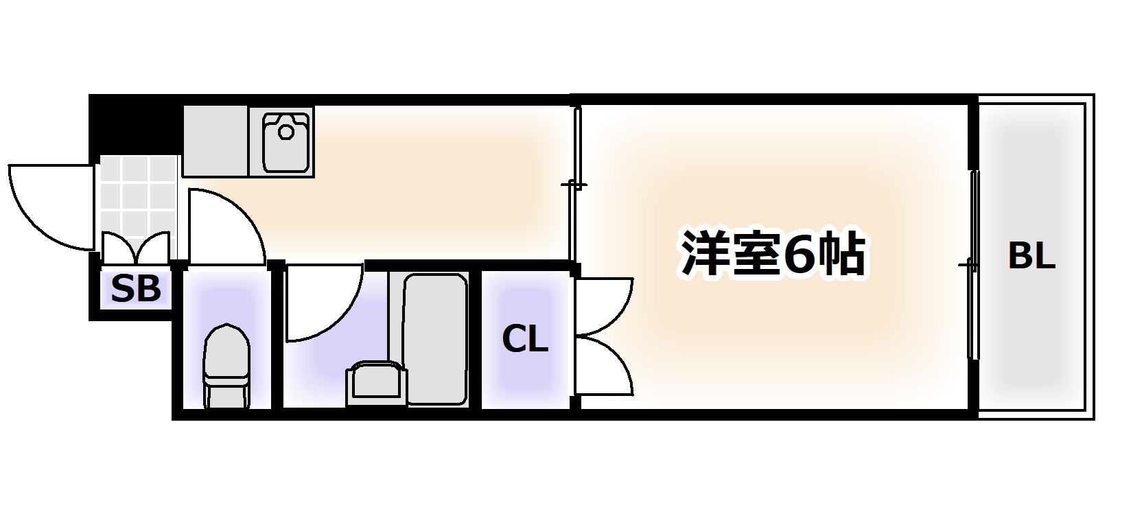 大阪市大正区泉尾のマンションの間取り