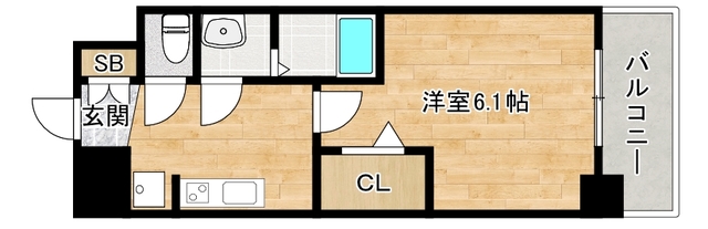 大阪市阿倍野区天王寺町南のマンションの間取り