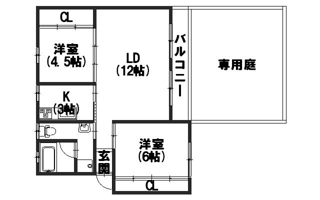 2+apartmentの間取り