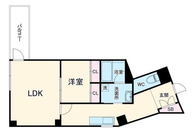 リブウッド大阪城の間取り