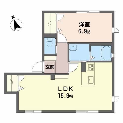 いなべ市員弁町大泉新田のアパートの間取り