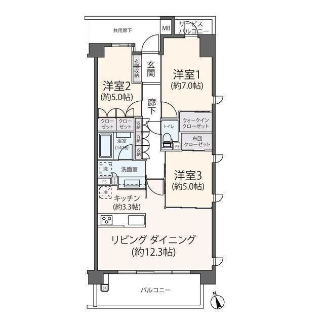 リーフィアレジデンス狛江東和泉の間取り