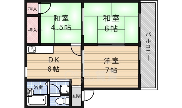 ロイヤルクイーンズパーク池田の間取り