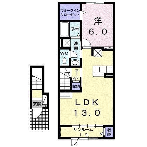 ［大東建託］ルーエンハイム　VIの間取り