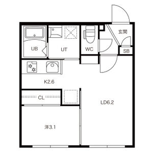 札幌市厚別区厚別西二条のマンションの間取り