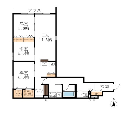 古今小杉御殿の間取り