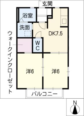 ハイツＡ－３の間取り