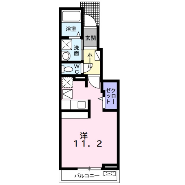 貝塚市新井のアパートの間取り