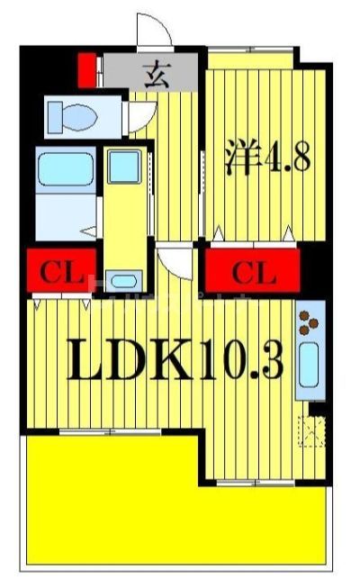 市川市北方のマンションの間取り