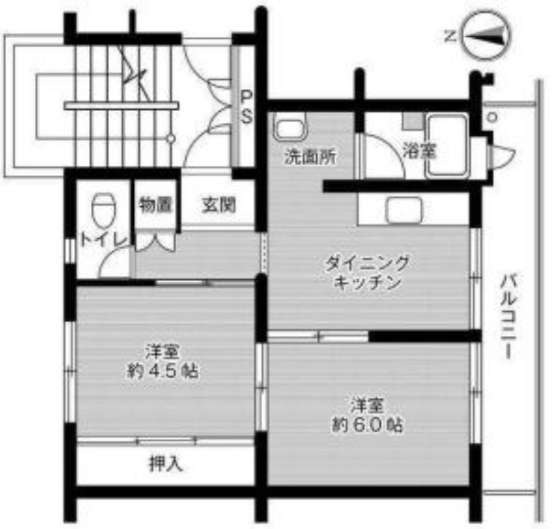 倉敷市広江のマンションの間取り