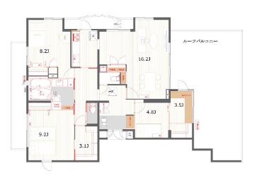 中野区南台のマンションの間取り