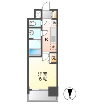 【プレサンス名古屋幅下ファビュラスの間取り】