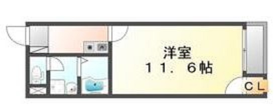 福山市神辺町大字川南のアパートの間取り