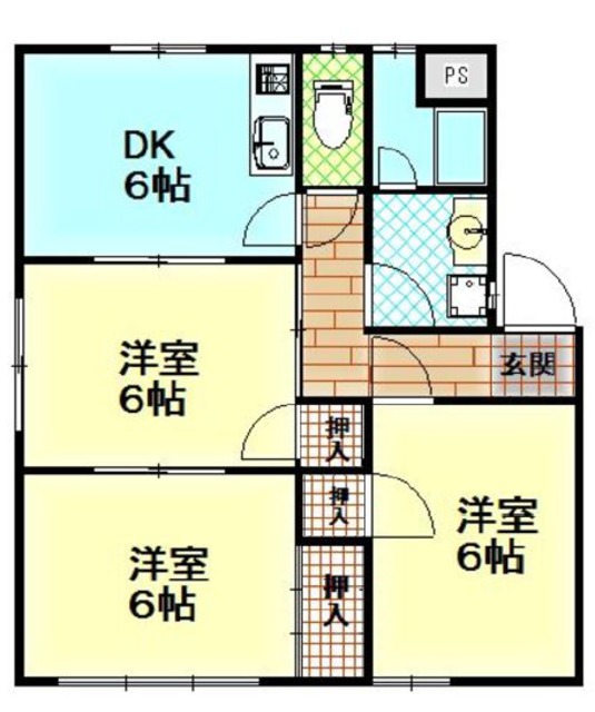 吉田ハイツの間取り