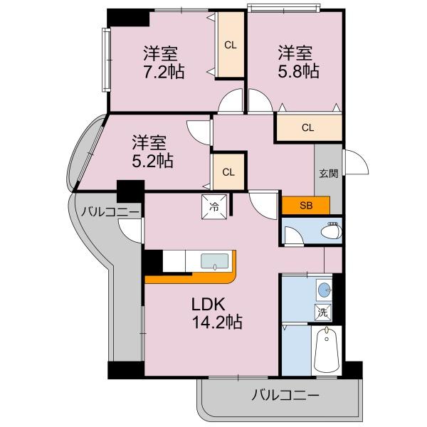 ハイライズ ミチホの間取り