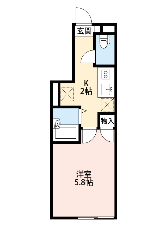 Lys Blanc北千住の間取り